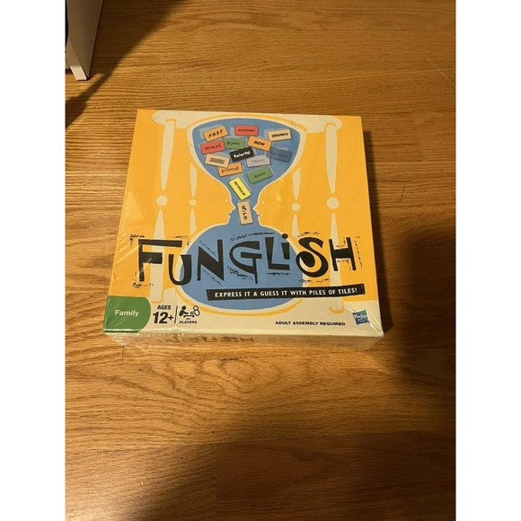 Sealed Funglish Board Game Hasbro Family Word Guessing Game Express It & Guess - Picture 5 of 6